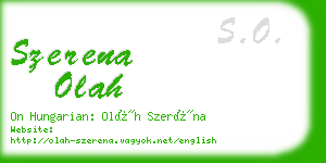 szerena olah business card
